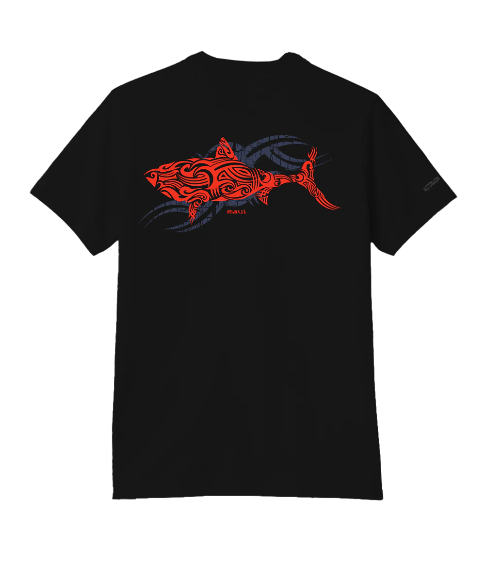 Red Shark - Jet Black Short Sleeve Pima T-Shirt