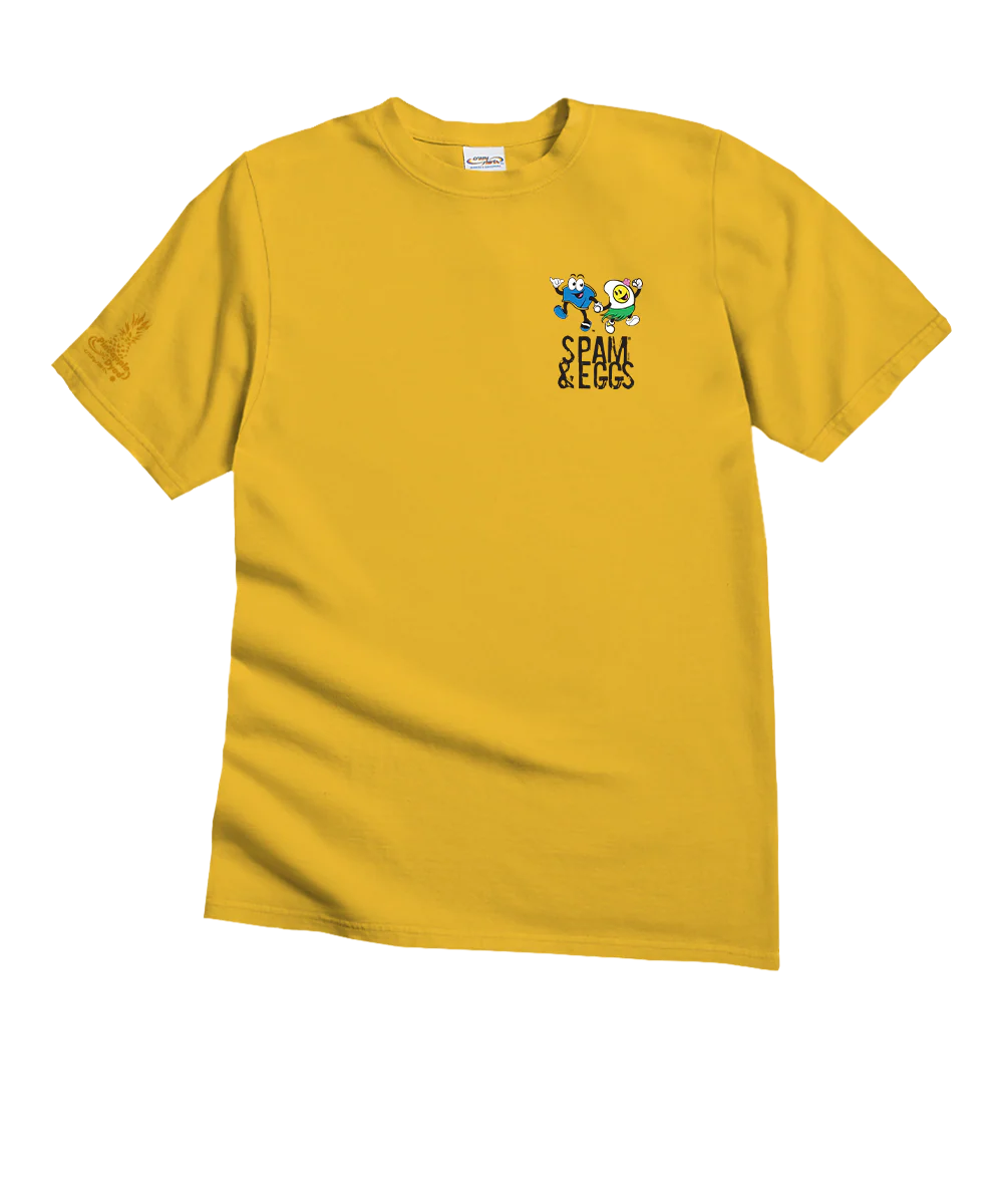 SPAM® Brand And Eggs - Pineapple Dyed Short Sleeve Crewneck T-Shirt - Image 4