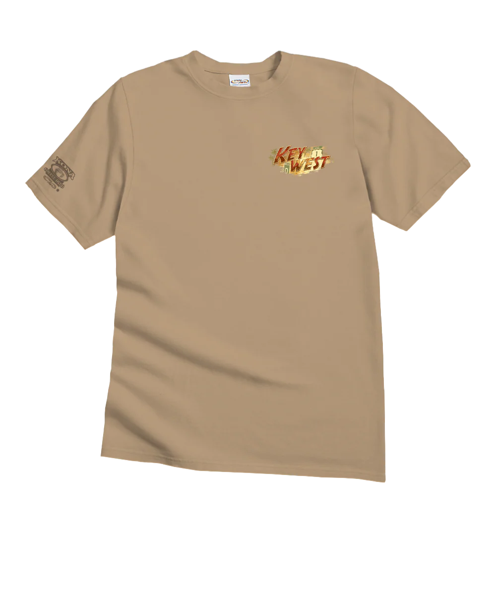 Sunset Buoy - Kona Coffee Dyed Short Sleeve Crewneck T-Shirt - Image 4