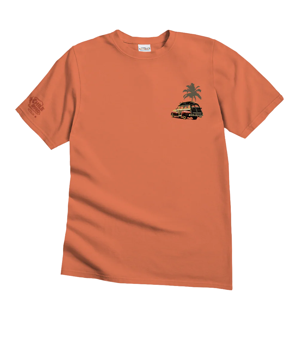 Hawaii Woody - Chile Dyed Short Sleeve Crewneck T-Shirt - Image 4