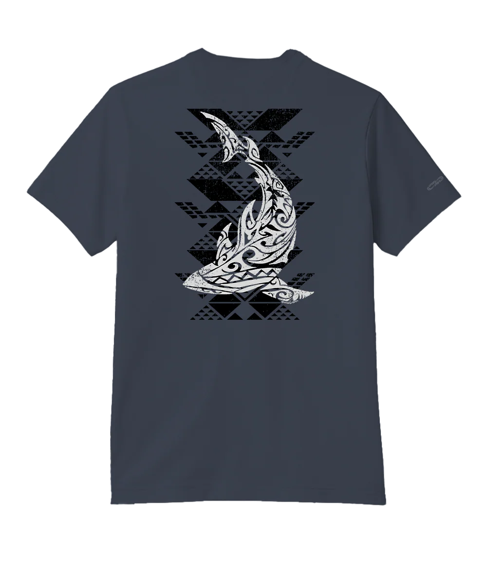 Tribal Reef Mako - Smoke Short Sleeve Pima T-Shirt