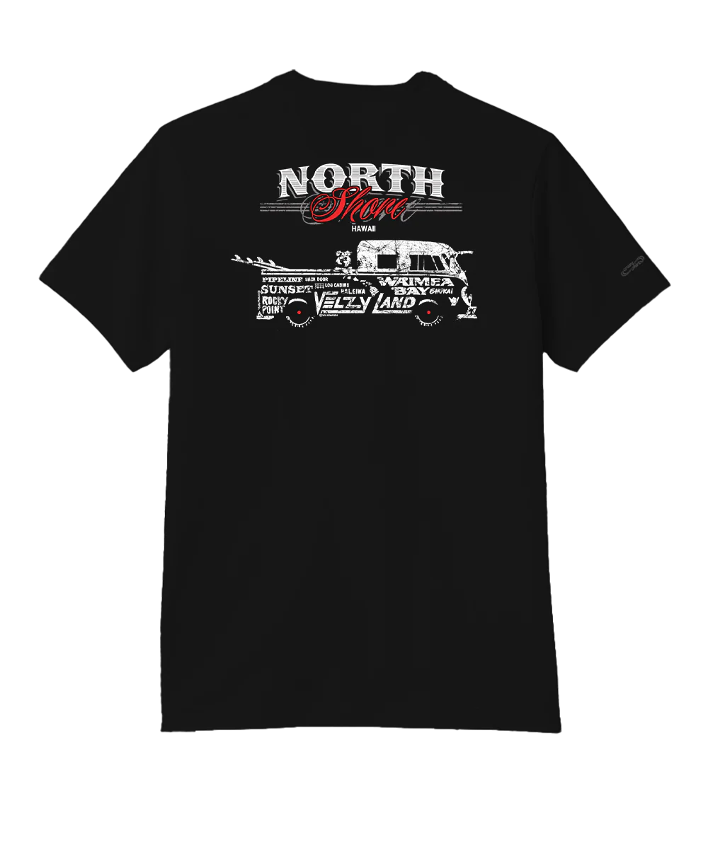Volkswagen Cool Surf Van - Jet Black Short Sleeve Pima T-Shirt
