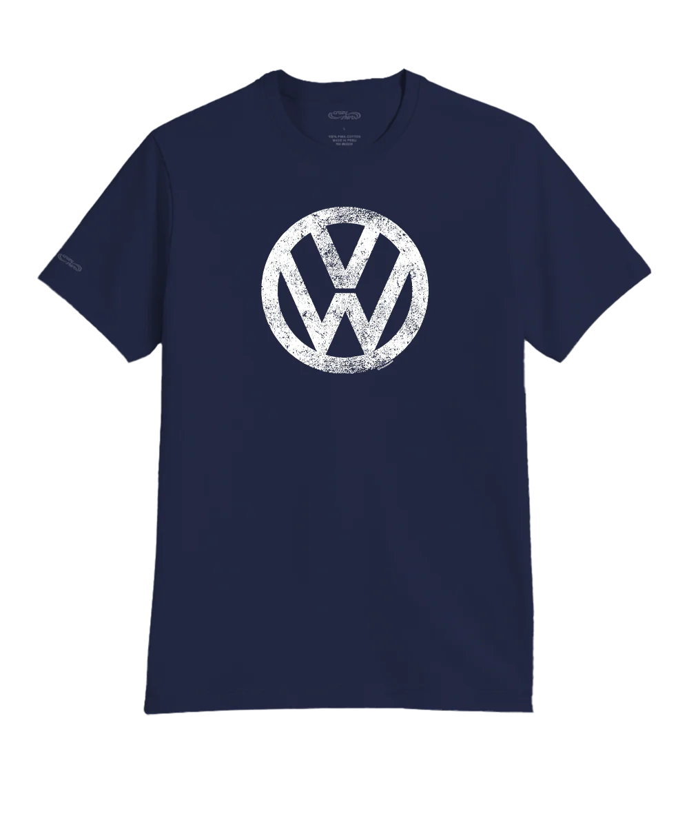 Volkswagen Retro Logo - Indigo Short Sleeve Pima T-Shirt