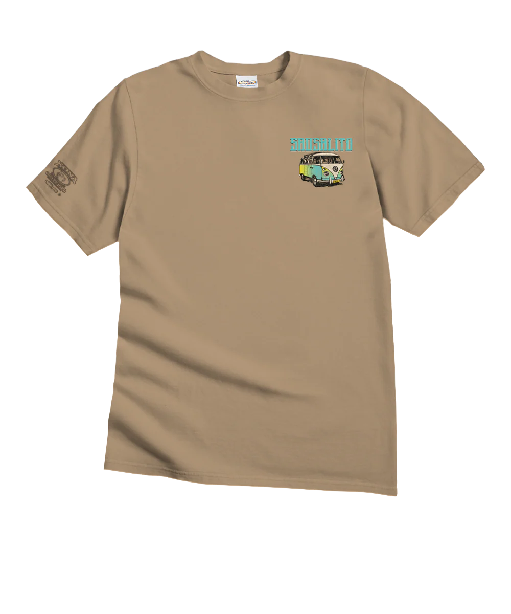 Volkswagen Sausalito Van - Kona Coffee Dyed Short Sleeve Crewneck T-Shirt - Image 4