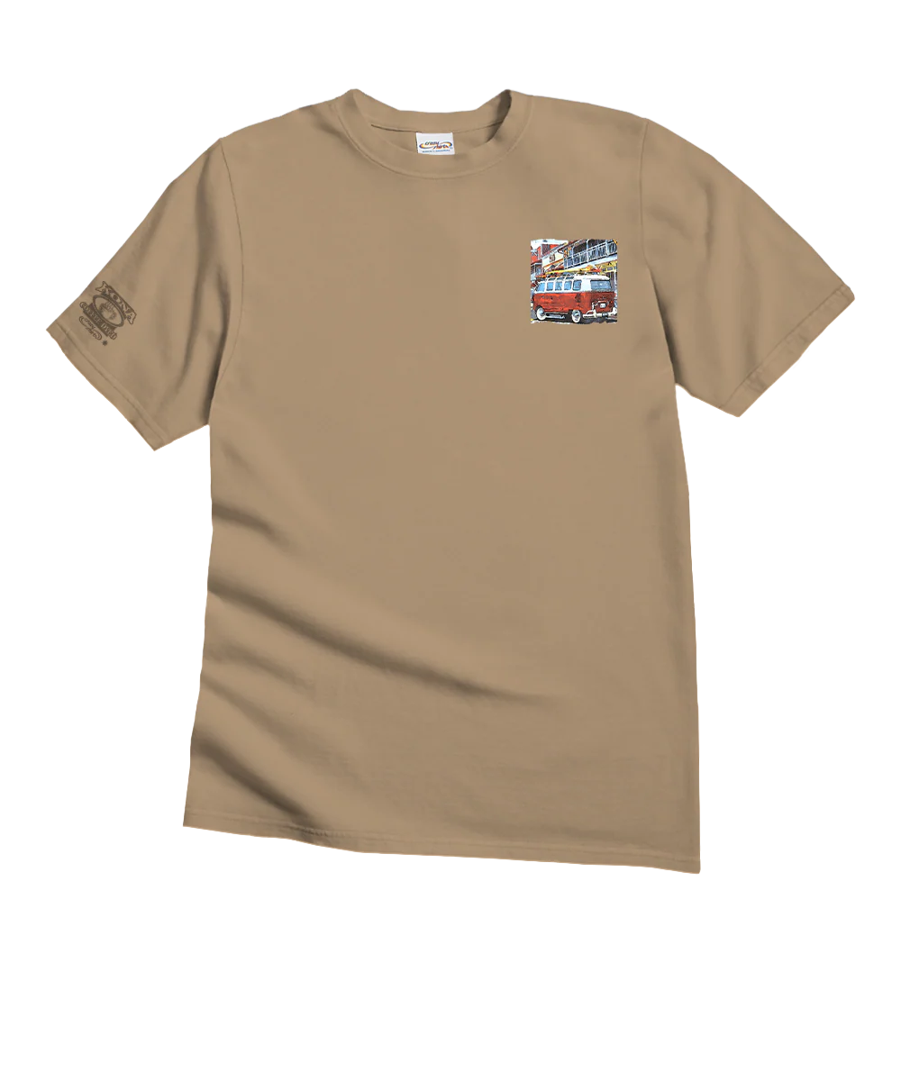 Volkswagen Van Lahaina - Kona Coffee Dyed Short Sleeve Crewneck T-Shirt - Image 4