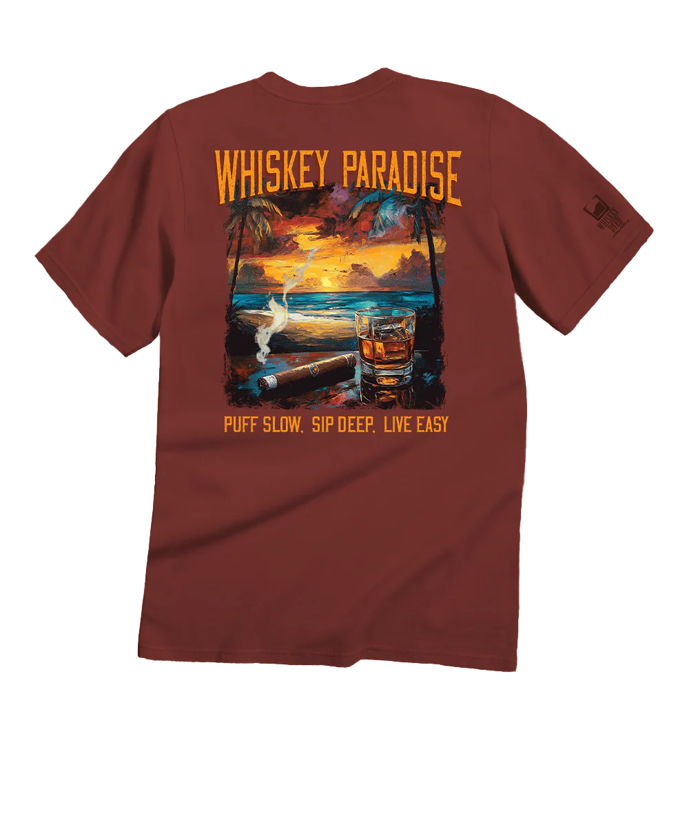 Whiskey Paradise - Whiskey Dyed Short Sleeve Crewneck T-Shirt