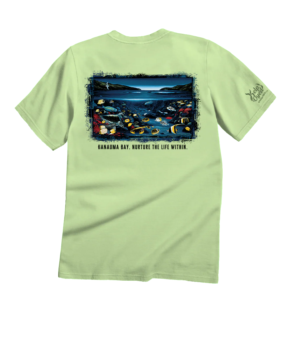 Wyland® Hanauma Bay - Kelp Dyed Short Sleeve Crewneck T-Shirt