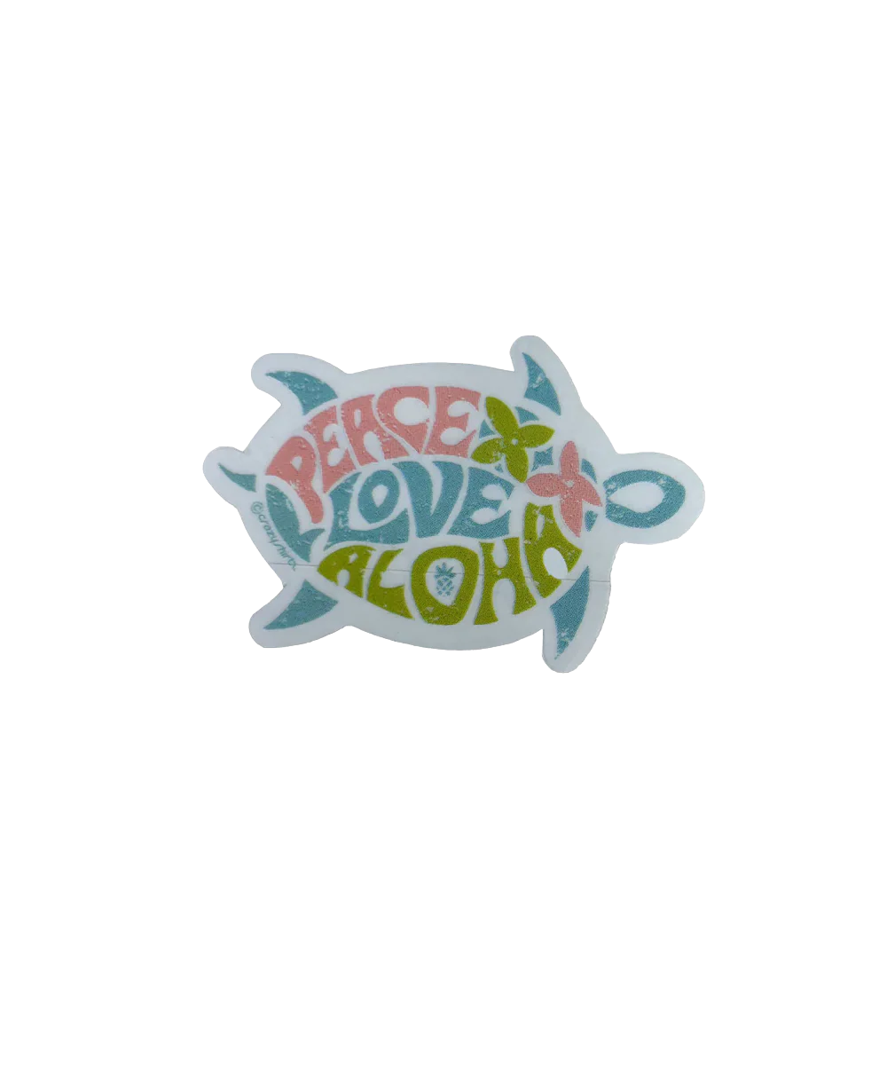 Peace Love Aloha Honu - Sticker