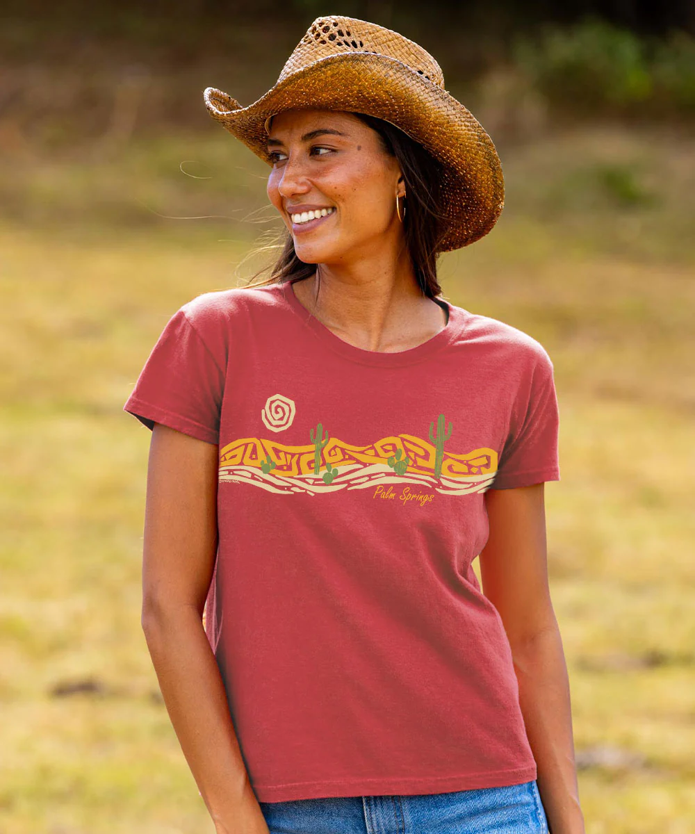 Desert Band - Paradise Red Dyed Short Sleeve Crewneck T-Shirt - Image 2