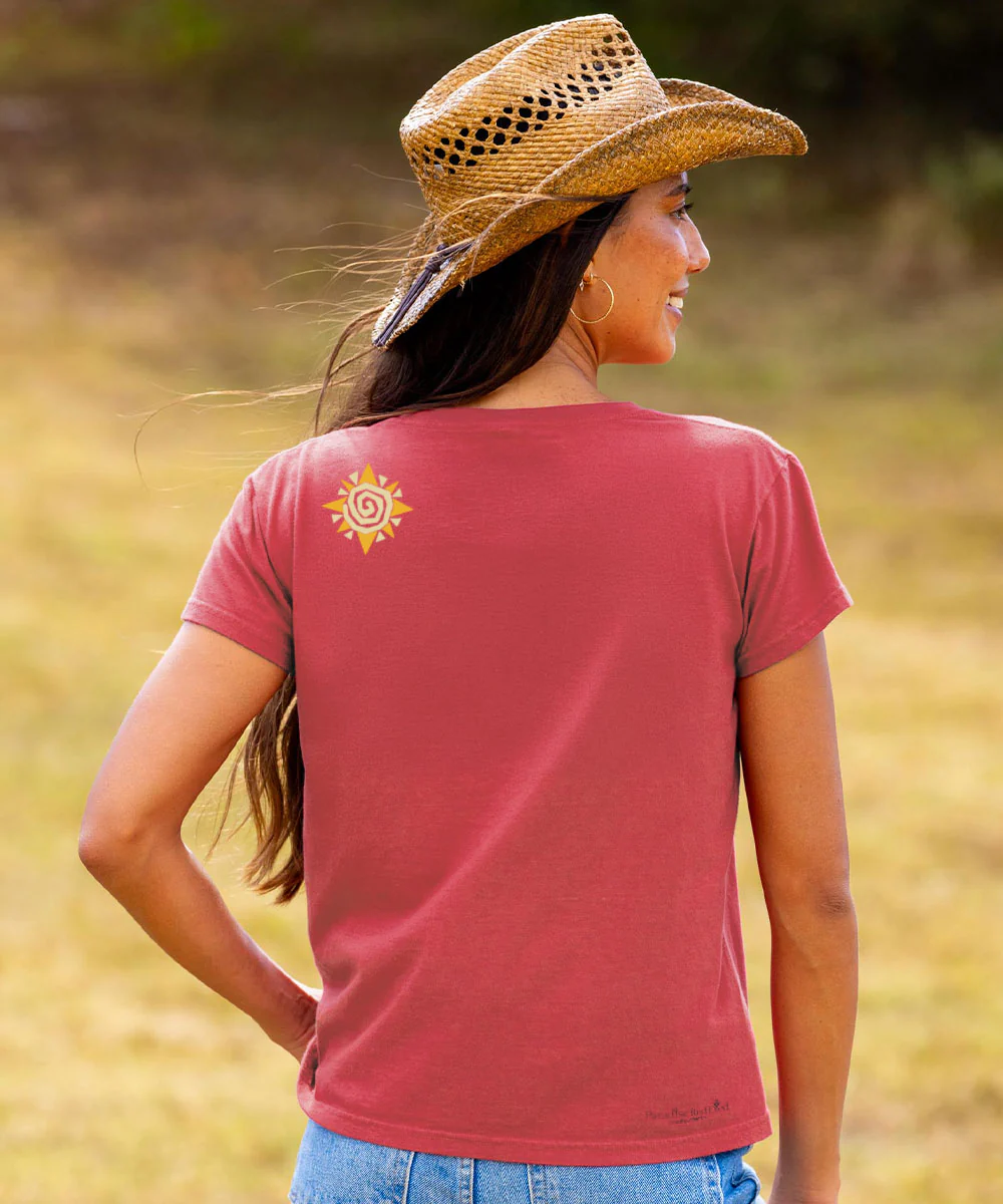 Desert Band - Paradise Red Dyed Short Sleeve Crewneck T-Shirt - Image 3