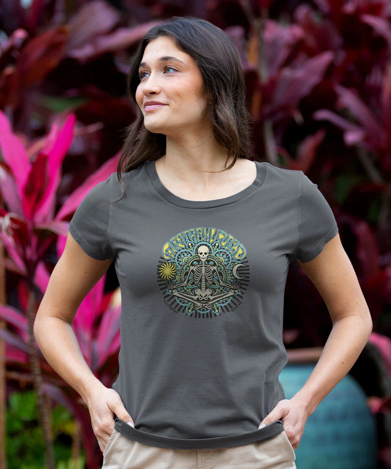 Grateful Dead Yogi - Graphite Short Sleeve Pima T-Shirt - Image 2