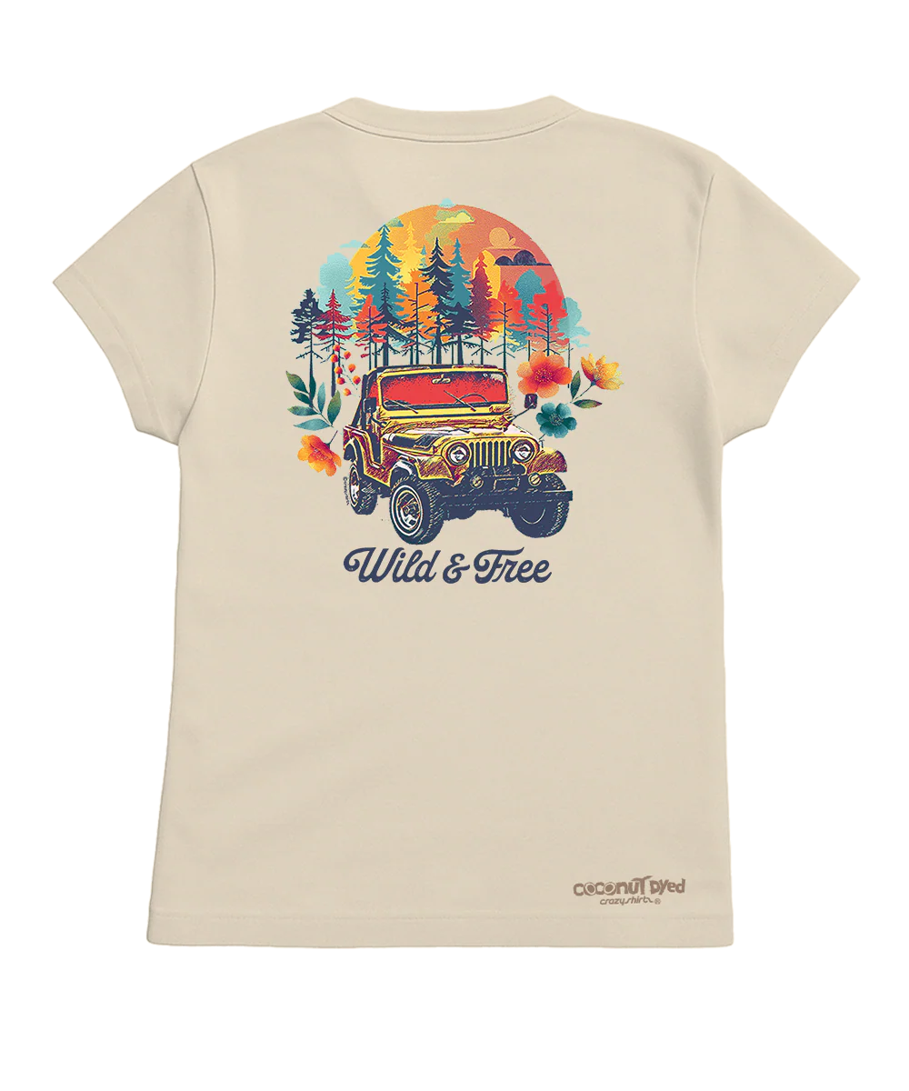 Jeep Girls Trip - Coconut Dyed Short Sleeve Crewneck T-Shirt