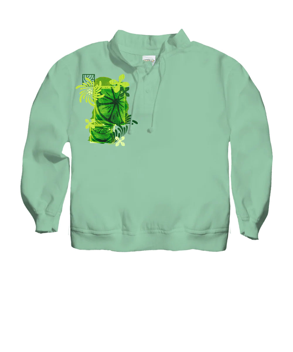 Key Lime Crush - Key Lime Dyed Long Sleeve Lightweight Pullover