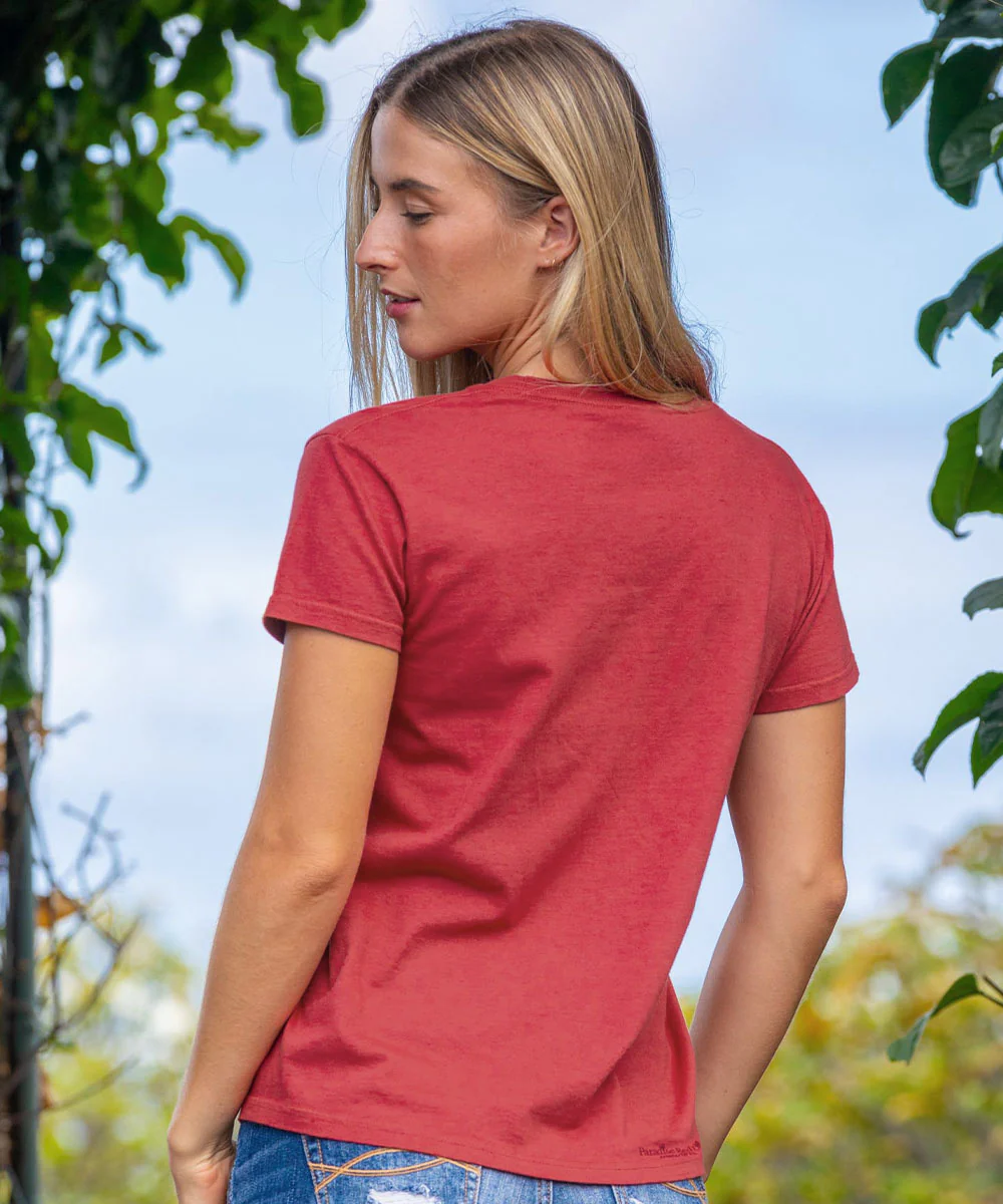 Lanikai Heights - Paradise Red Dyed Short Sleeve Crewneck T-Shirt - Image 3