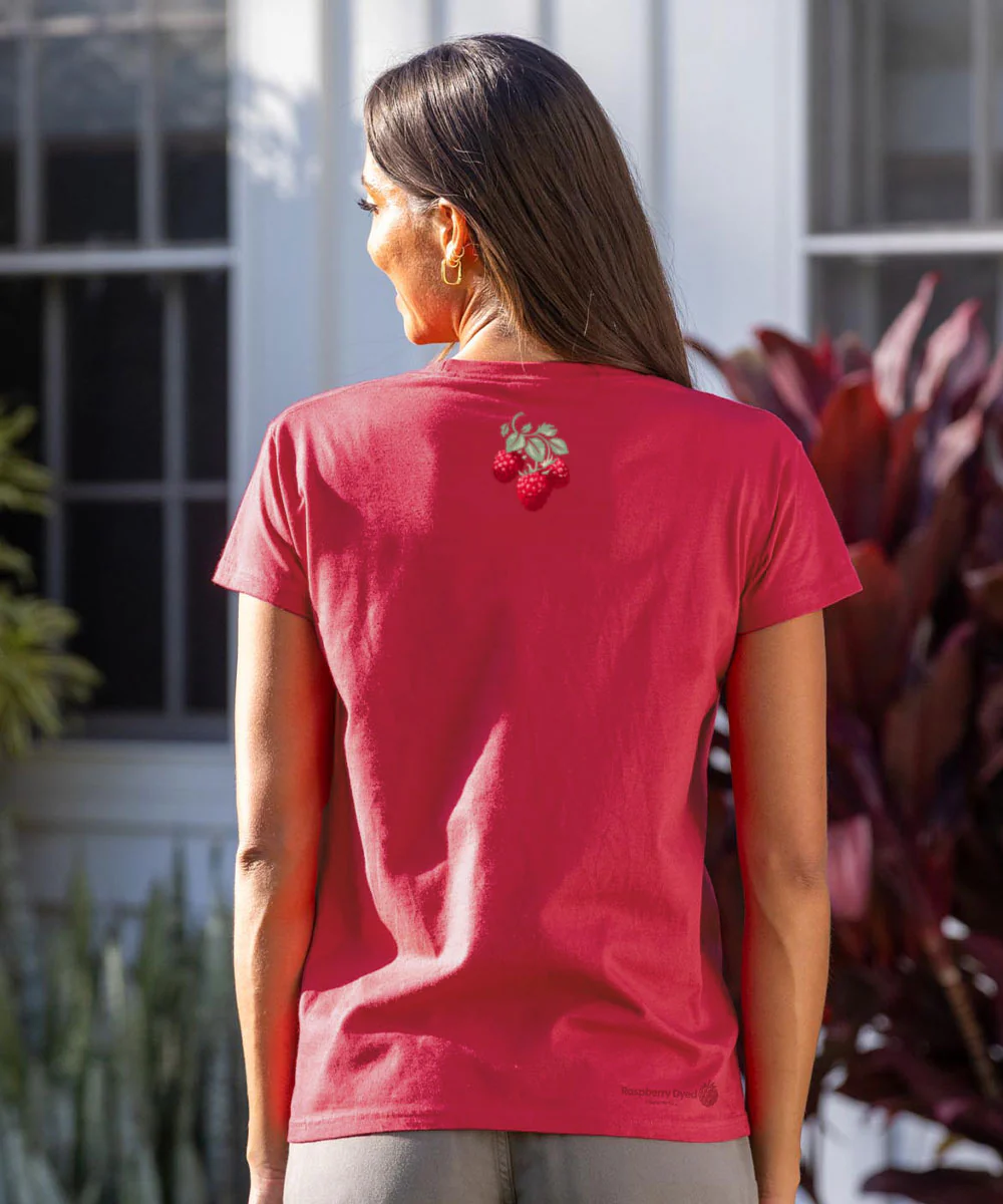 Local Raspberries - Raspberry Dyed Short Sleeve Crewneck T-Shirt - Image 3