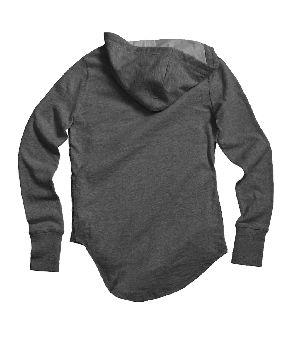 Naturally Laguna - Gray Heather Long Sleeve Harmony Hooded T - Image 4