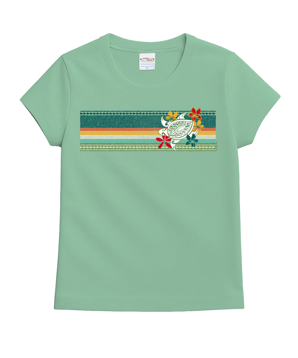Retro Honu Puas - Key Lime Dyed Short Sleeve Crewneck T-Shirt