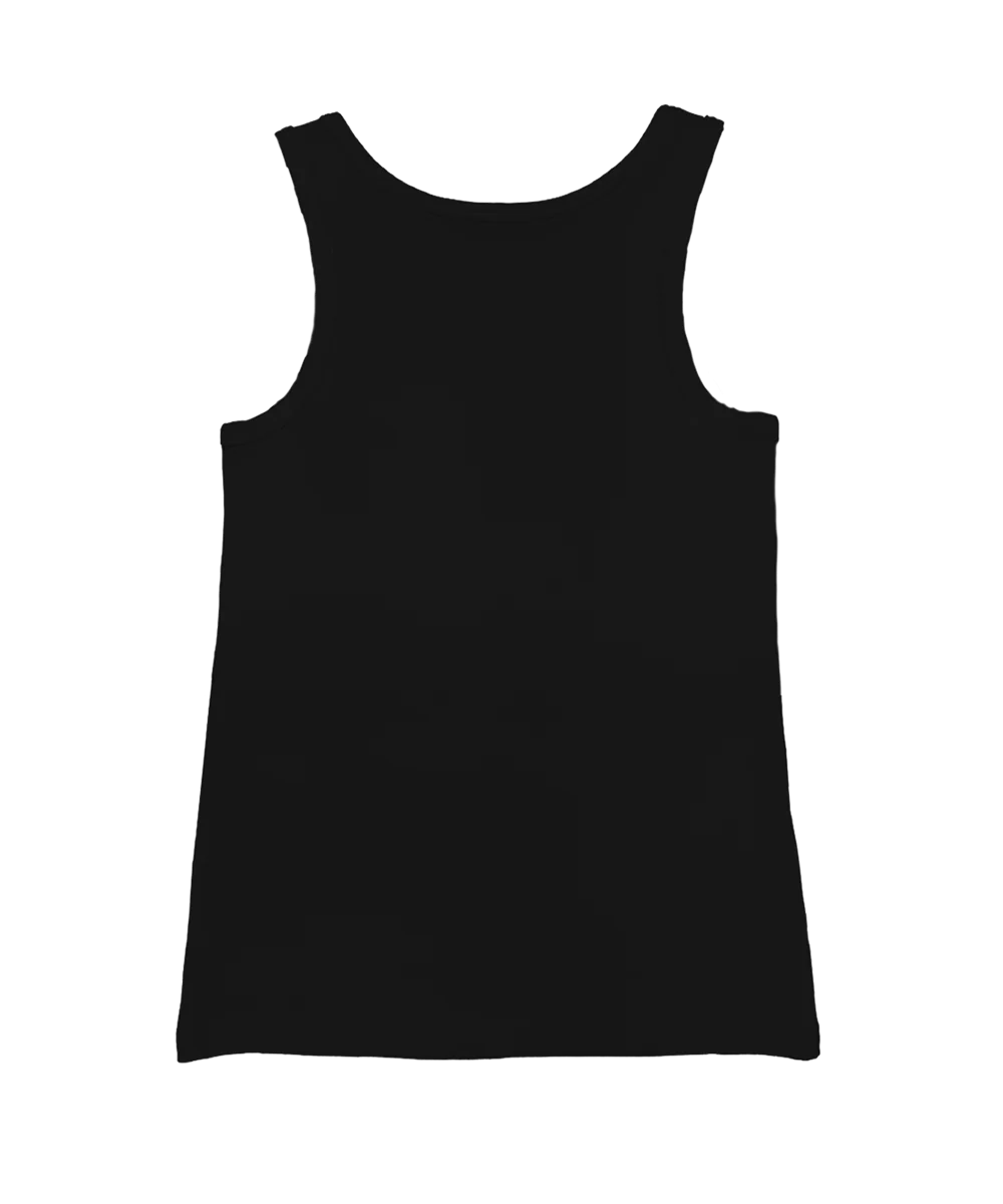Tahiti Plumeria - Black Sleeveless Island Breeze Tank - Image 4